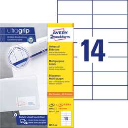 AVERY ZWECKFORM Druckeretikettenbogen (105 x 42.3 mm)