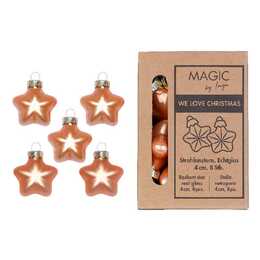 INGES CHRISTMAS DECOR Pendentif de Sapin de Noël (8 pièce, Orange, Abrioct, Rose)