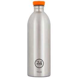 24BOTTLES Trinkflasche Steel Urban (1.0 l, Silber, Edelstahl)