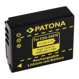 PATONA Panasonic CGA-S007 Kamera-Akku (Lithium-Ionen, 1000 mAh)
