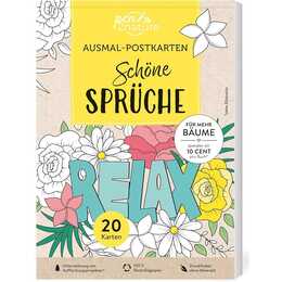 Ausmal-Postkarten Schöne Sprüche - 20 Karten