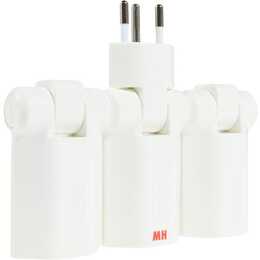 MAX HAURI Abzweigestecker Clip-Clap 3 (T12 / T13, Weiss)