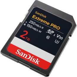 SANDISK SDXC Extreme Pro (Video Class 30, Class 10, UHS-I Class 3, 2000 GB, 250 Mo/s)