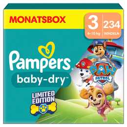PAMPERS Baby-Dry Paw Patrol Midi T. 3 (234 pièce)
