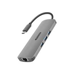 SITECOM CN 382 (3 Ports, RJ-45, HDMI, USB Typ-C, USB Typ-A)
