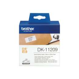 BROTHER DK-11209 Schriftband (Schwarz / Weiss, 62 mm)