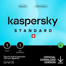 KASPERSKY LAB Standard (Jahreslizenz, 1x, 12 Monate, Mehrsprachig)