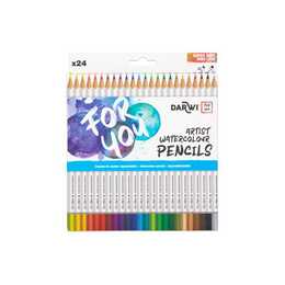 DARWI Crayons de couleur aquarellables For You (Multicolore, 24 pièce)