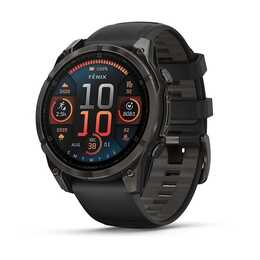 GARMIN Fenix 8 (47 mm, One Size, Schwarz, Titan)