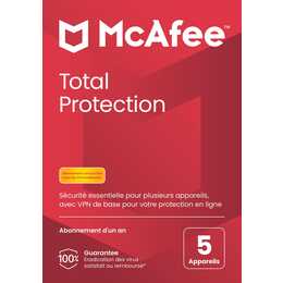 MCAFEE Total Protection (Licence annuelle, 5x, 12 Mois, Français)