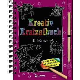 Kreativ-Kratzelbuch: Einhörner