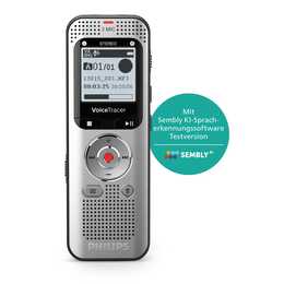 PHILIPS MP3-Player VoiceTracer DVT2015 (8 GB, Grau, Schwarz)