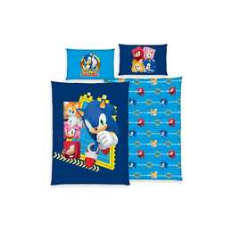 HERDING Federe e copripiumone Sonic (Film, serie e fumetti, Cotone)
