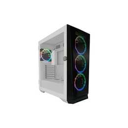 LC-Power Gaming Gehäuse 805BW Holo-1_X – Weißes PC-Gehäuse Mit LED-Beleuchtung