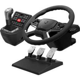 HORI Force Feedback Truck Control Set Volante e pedali (Nero)