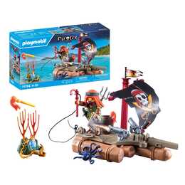 PLAYMOBIL Pirati recupero del tesoro su zattera dei pirati (71794)