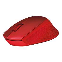 LOGITECH M330 Silent Plus Maus (Kabellos, Office, Rot)