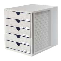 HAN Cassettiera da scrivania 1450-11 (C4, A4, 27.5 cm x 33 cm x 32 cm, Grigio)