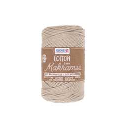 GLOREX Corda macramè (250 g, Beige, Grigio talpa)