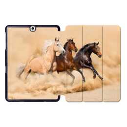 EG MTT Sacoche à comprimés avec housse Smart pliable pour Samsung Galaxy Tab S2 9.7" MTT - Chevaux