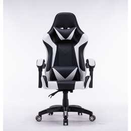 TOP E SHOP Gaming Stuhl REMUS BIEL (Schwarz, Weiss)