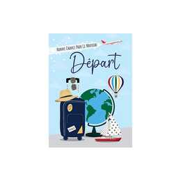 CART Carte de vœux Depart (Adieu, A4, Multicolore)