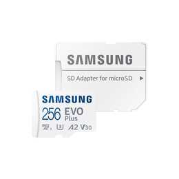 SAMSUNG MicroSD Evo Plus (Video Class 30, A2, 256 GB, 160 MB/s)