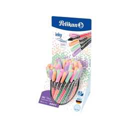 PELIKAN Tintenroller Inky Pastel (Hellgrün, Orange, Flieder, Rosa)