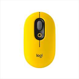 LOGITECH POP Maus (Kabellos, Office, Gelb, Schwarz)