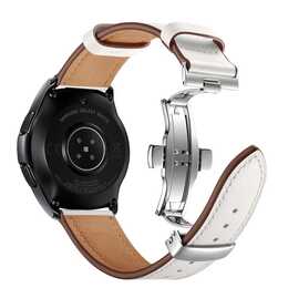 EG Bracelet (Samsung Galaxy Galaxy Watch Active 2 40 mm / Galaxy Watch Active 2 44 mm, Argent, Blanc)