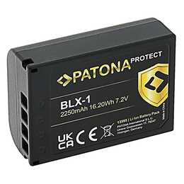 PATONA Olympus Protect BLX-1 OM-1 Kamera-Akku (Lithium-Ionen, 2250 mAh)