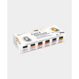 C. KREUL Glasfarbe Classic Set (6 x 20 ml, Silber, Champagner, Kupfer, Bronze, Gold)