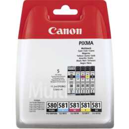CANON PGI-580 / CLI-581 (Jaune, Noir, Magenta, Cyan, Multipack)
