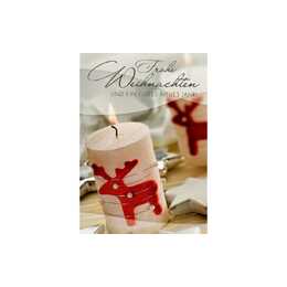 ABC Weihnachtskarte (Weihnachten / Advent, Grau, Rot, Weiss)