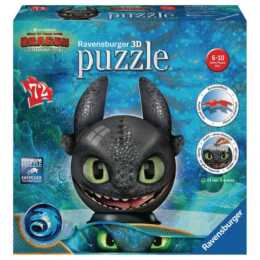 RAVENSBURGER Drache Dragons 3 Ohnezahn 3D Puzzle (72 x)