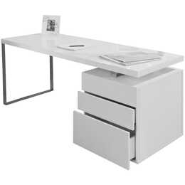 MUTONI CASUAL Schreibtisch (160 cm x 70 cm x 76 cm, Weiss)