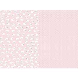 PARTYDECO Geschenkpapier (2 Stk, Schwarz, Pink, Weiss, Rosa, Katze)