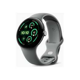 GOOGLE Pixel Watch 3 (45 mm, Aluminium, Grau, L)