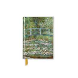 FLAME TREE Taschenagenda Claude Monet: Bridge over a Pond of Water Lilies (2025, 11 x 15 cm)