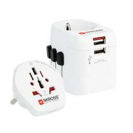 SKROSS Adaptateur de voyage 1.302470 Pro Light (Monde / Angleterre, Italie, Australie, Europe, Amérique du Sud, Amérique latine, Amérique centrale, Brésil, Chine, Suisse)