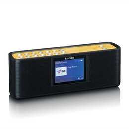 LENCO PDR-045BK Radio pour cuisine / -salle de bain (Jaune, Noir, Bambou)
