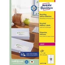 AVERY ZWECKFORM Druckeretikettenbogen (99.1 x 42.3 mm)
