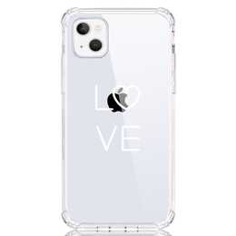 EG Backcover (iPhone 14, Liebe, Transparent)