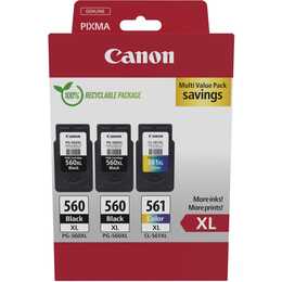CANON PG-560XLx2/CL-561XL (Gelb, Schwarz, Magenta, Cyan, Multipack)