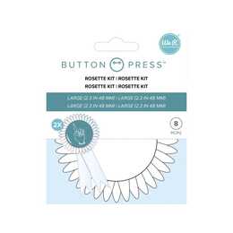 WE R MEMORY KEEPERS Piccole parti Button Press Rosette Kit (Bianco, Carta, 2 pezzo)
