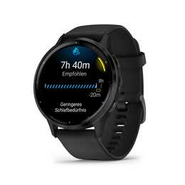 GARMIN Venu 3 (45 mm, One Size, Schwarz, Polymer, Edelstahl)