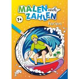 Ravensburger Malen nach Zahlen ab 7 Jahren Ferien - 48 Motive - Malheft für Kinder - Nummerierte Ausmalfelder