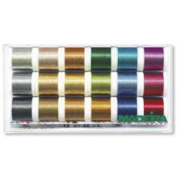 MADEIRA Garn Smooth (18 x 200 m, Sticken, Nähmaschine, Farbig assortiert)