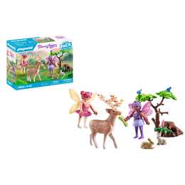 PLAYMOBIL Principessa Magica delle Fate con simpatici animali della foresta (71800)