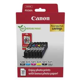 CANON Photo Value Pack (Jaune, Gris, Noir, Magenta, Cyan, Multipack)